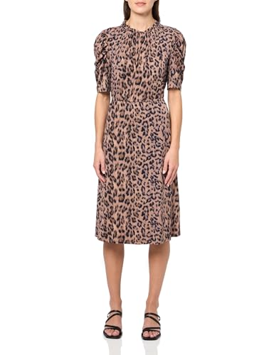 Image of Adrianna Papell Women's Ruffle Neck Short Sleeve Dress
