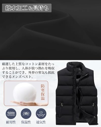 ｉｎｏｔｅｎｋａ ダウンベスト メンズ 3XL ブラック