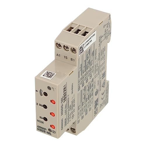 OMRON H3DS-ML 0.1SEC to 120HR, NO. of Timing RANGES:7RANGES, Product Range:H3DS-M Series, SPDT, Supply Voltage MAX:230VAC ROHS Compliant: YES, TIME DELAY Relay, TIME MAX:120H, TIME MIN:0.1S, R Fun