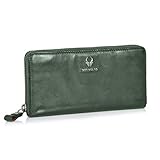 FUNKTIONAL - Ein weit zu öffnendes Münzfach, 13 Kartenfächer, zwei Innenfächer für Scheine, Dokumente oder Smartphone. Sowie ein extra Fach auf der Rückseite. RFID- und NFC-Blocker eingebaut.