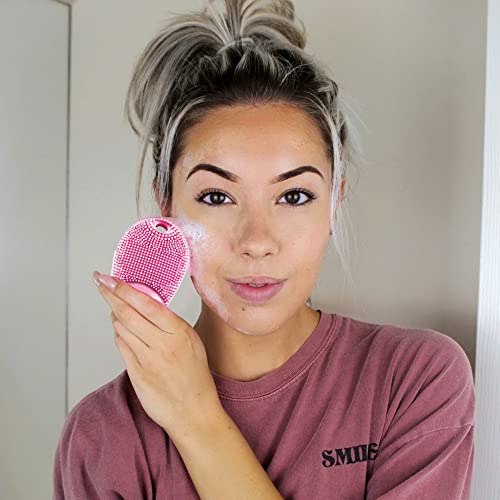 MAYCREATE® Rechargeable Facial Cleansing Massager Brush Ultrasonic High-Frequency Vibration Facial Cleanser,Heated Silicone Facial Scrubber,Waterproof Design, for Deep... - Image 7