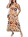 Womens Summer Dresses Maxi Sundress Flower Floral Dresses Plus Size Spring Clothes Beach Vacation Outfits Fashion Clothing Sleeveless XL