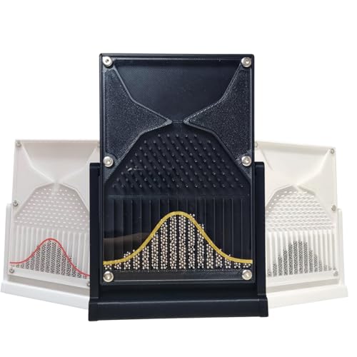 7.1 * 4.7 Inch Galton Board Mathematical Model, Probability and Statistics Learning Kit, Probability Teaching Demonstration, for Physical School Laboratory Teaching (Color: Gold Curve)
