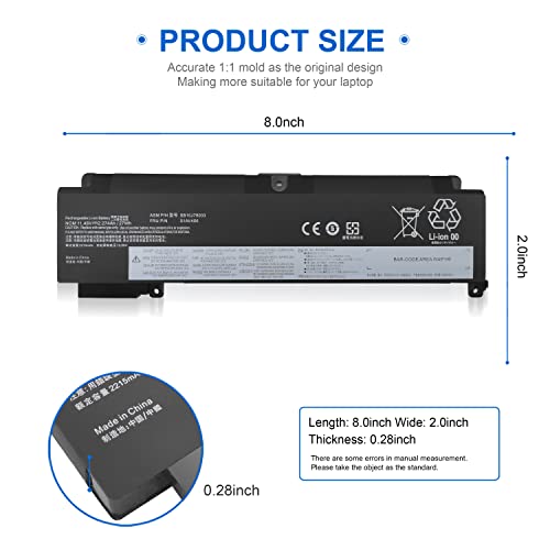 Wymisnit 01Av406 Laptop Battery Replacement For Lenovo Thinkpad T460S T470S Series Notebook Internal 01Av405 00Hw025 Sb10J79003 00Hw038 00Hw024 01Av462 01Av407 01Av408 11.46V 27Wh 2274Mah 3-Cell #TOP2