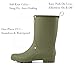 SUREWAY Women's Rubber Rain Boots, 8-Inch Matte Waterproof PVC Rubber Gardening Shoes, Comfortable & Lightweight for Outdoor Walking, Easy On/Off