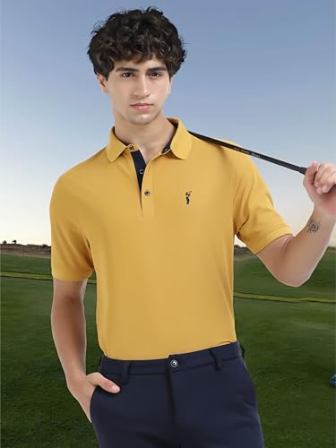 Image of STELLERS Men's Premium Polo T-Shirt Wrinkle Free Quick Dry Soft and Feather Touch Feel Regular Fit