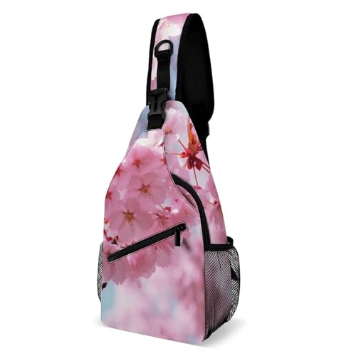 Bolso bandolera deportivo Pink Flower para senderismo casual