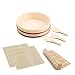 JapanBargain Sushi Oke Wooden Hangiri Bamboo Mat Rice Paddle Set