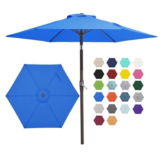 JEAREY 7.5FT Patio Umbrella for Outdoor