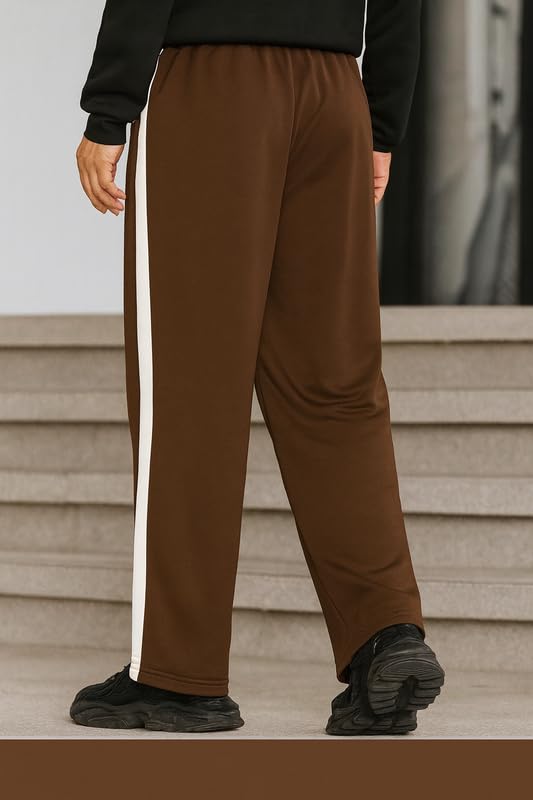 Paralians Pantaloni sportivi da uomo in poliestere, vestibilità dritta, vita flessibile, vita media, elasticizzati, per sport, palestra e abbigliamento casual