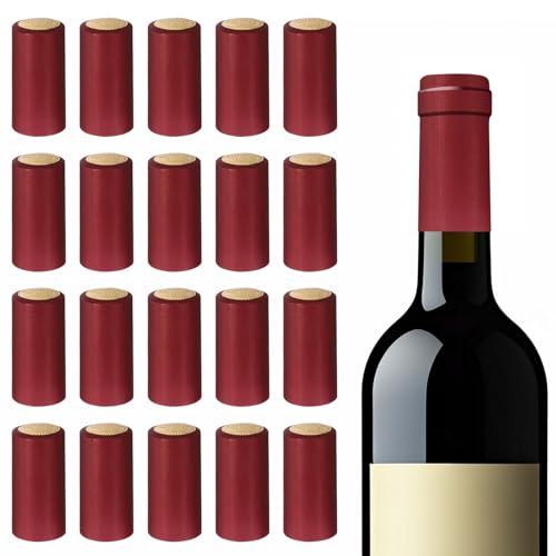 PATIKIL Gorro Termocontraíble De PVC 30x60mm 120 Unidades Sellador De Botellas Gorros Termocontraíbles Para Vino Para Bodegas Uso Doméstico Favor De Fiesta Botellas De Aceite Rojo