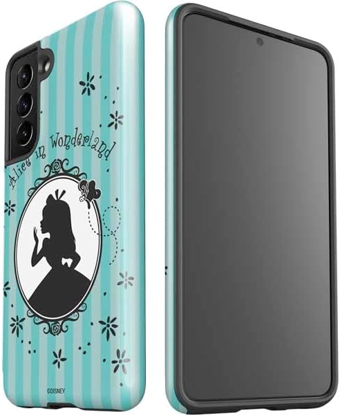 Skinit Pro Phone Case Compatible with Galaxy S21 5G - Officially Licensed Disney Alice in Wonderland (Animated) Silhouette in The Mirror Design