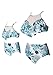 WIWIQS Baby Girls Fashion High Waisted Swimsuits Mommy and Me Beach Bathing Suits Light Green Flower 116