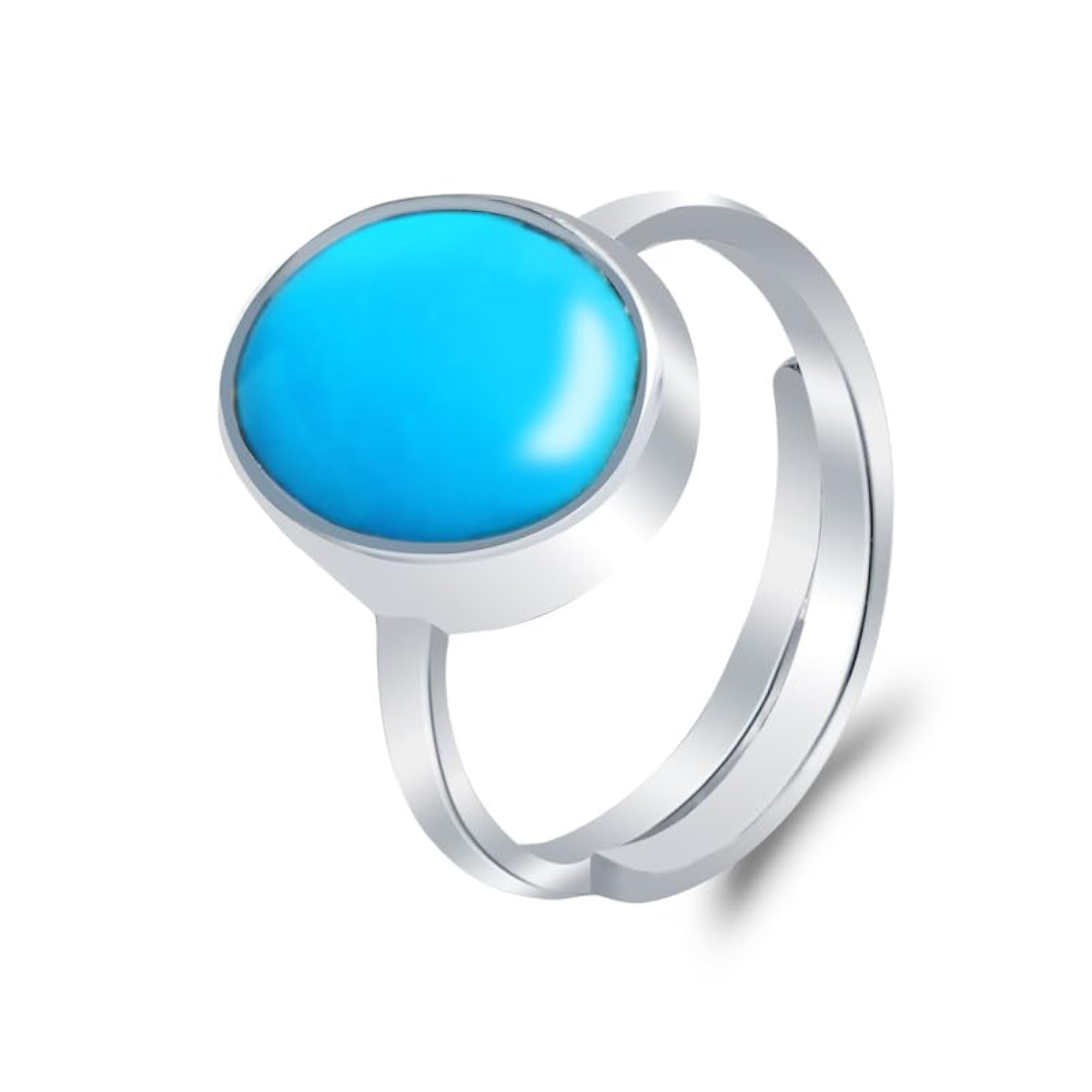 Women's Turquoise Silver Sterling Ring, Astrological Gemstone