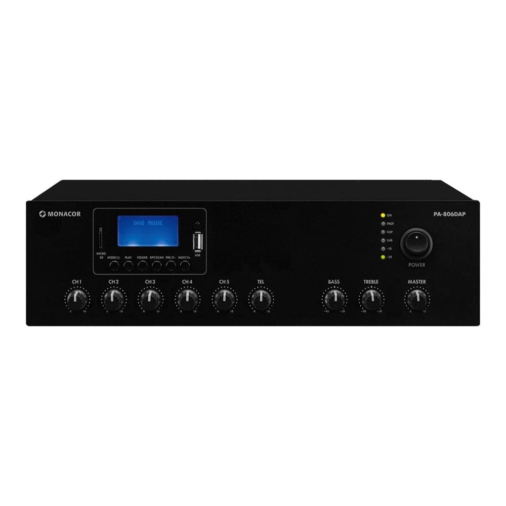 MONACOR Amplificateur PA-806DAP ELA 60 W 1 Canal 1 Zone