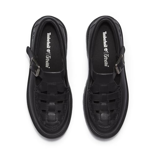 Timberland Timberland Women's Stone Street Platform Buckle Shoe, Black Full Grain, 8 Medium