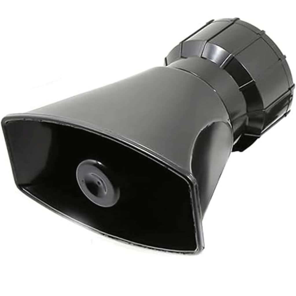 BODHIS Lautsprecher Megafon Handmegafon Megaphone Auto-Notfallsirene, Autoalarmhorn, Lautsprechersystem, Bullhorn-Lautsprecher, Notfallverstärker, 60 W Megaphon