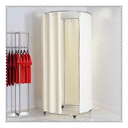 Vestidor portátil con marco extraíble y cortina para espacios comerciales y eventos al aire libre