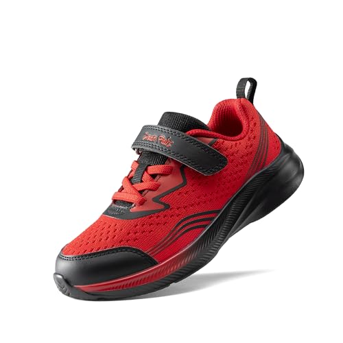 DREAM PAIRS Boys Girls Shoes Kids Tennis Sneakers Athletic Running Walking School Gym Lightweight Footwear for Little/Big Kid 11 Little Kid Red/Black