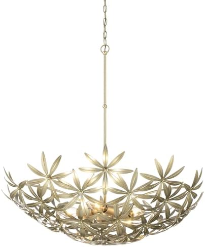 Minka Lavery 2148-735 Flower Child Pendant Ceiling Light, 5-Light 300 Total Watts, 26" H x 30" W, Ambry Gold