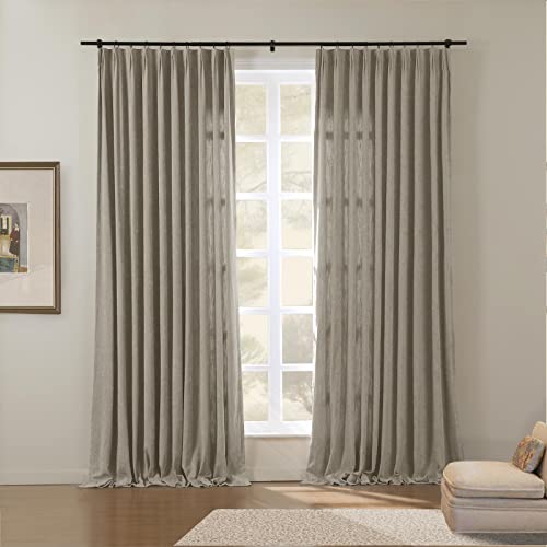 ChadMade Chenille Curtain 84 Inches Room Darkening Drape for Bedroom