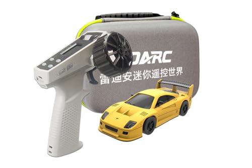 Voiture RC 1:64 anti-stress de bureau mini modèle télécommandé jaune adulte