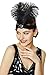 BABEYOND 1920s Flapper Headband Roaring 20s Sequined Showgirl Headpiece Great Gatsby Headband with Black Feather