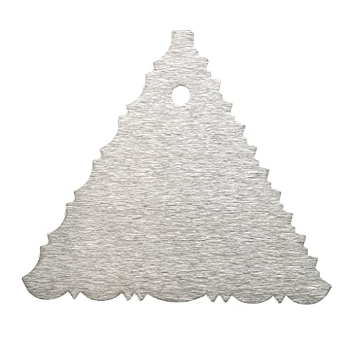 Grattoir à gâteau polygonale en dents de scie en acier inoxydable pour glaçage, lisseur, outil de décoration, type 2, dentelle