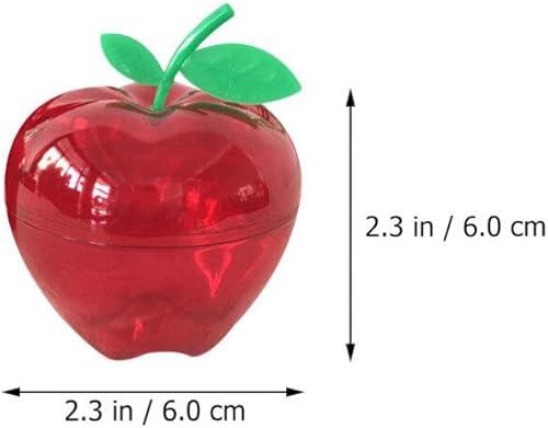 Miniatura 6 de Recipiente de regalo rojo, 8 unidades de manzanas de plástico para manzanas rojas, cajas de dulces, caja de envoltura, adornos decorativos