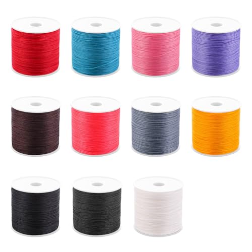 Hilo encerado para costura de cuero SZYDD 0.5 mm 115 yardas Bobina color negro miniatura 6