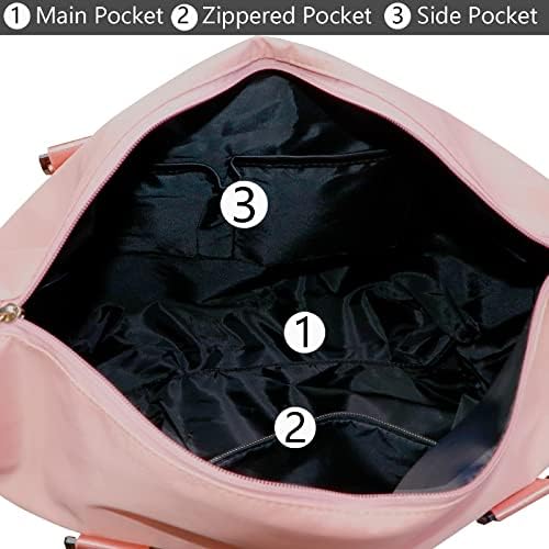Pink Duffle Bag For Travel, Overnight Weekender Bags Travel Tote Bags, Carry On Bags For Airplanes, Hospital, Gym 3 Pink Duffle Bag For Travel, Overnight Weekender Bags Travel Tote Bags, Carry On Bags For Airplanes, Hospital, Gym