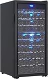 OutdoorVibe 66-Bottle Dual Zone Wine Cooler Refrigerator - Freestanding Compressor Wine Cellar with Adjustable Shelves, Digital Temp Display...