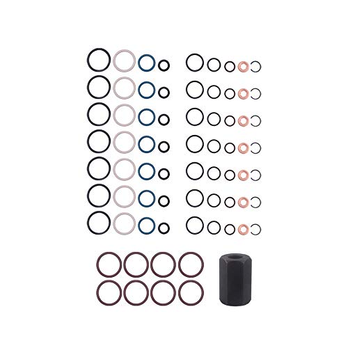 Sangmei Kit de reparo de vazamento de trilhos de óleo Powerstroke anéis O e kits de vedação do injet