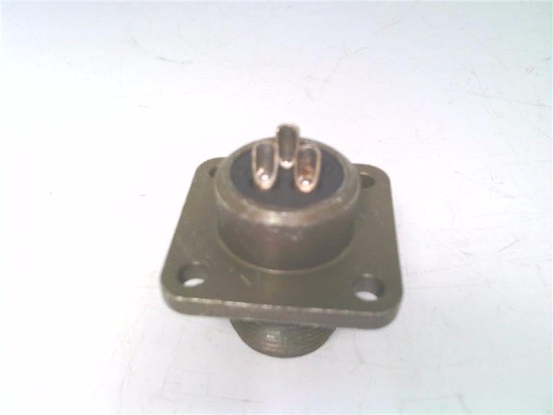 AMPHENOL 10-190211-03P Conn Cylindrical Circular PIN 3 POS Solder Cup ST Box Mount 3 Terminal 1 Port