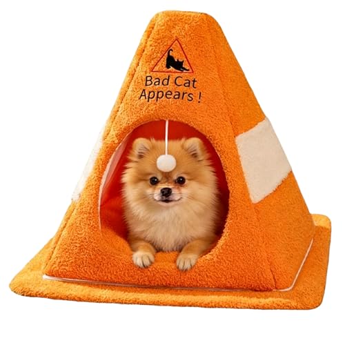 Générique Caution Bad Lit pour Chat, Tente pour Animaux De Compagnie, Maison pour Animaux De Compagnie À Fermeture Éclair Confortable en Laine Douce Amusante 2026, Nid pour De Compagnies Antidérapant