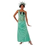 Coloración: turquesa Traje Estatua de la Libertad - Talla Estándar  Disfraz Señora de la Libertad  Vestido Griega  Disfraz América EE.UU.