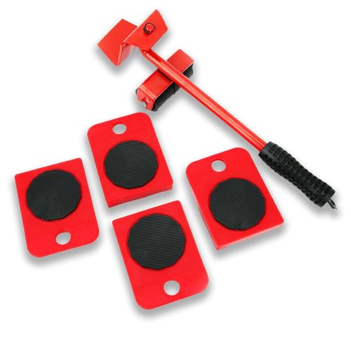 Mueve muebles hasta 150 kg, juego de 5 ruedas para elevador de muebles