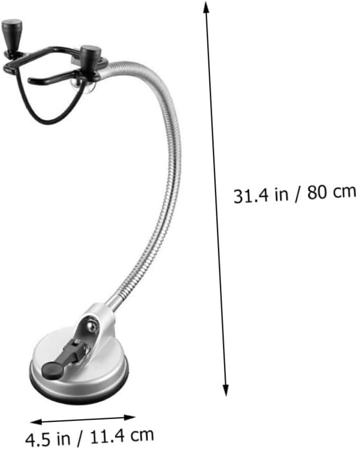 Vaguelly Stainless Steel Hair Dryer Holder Stand Suction Cup Rotating Hands-Free Hair Dryer Bracket for Home and Travel Storage