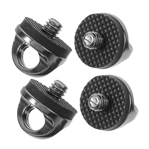UTHCLO 4 pezzi Vite di Montaggio per Fotocamera con Loop Antiscivolo Portatile in Grigio Scuro da Accessori per Treppiede e Piastra di Sgancio Rapido per Fotografare in Movimento