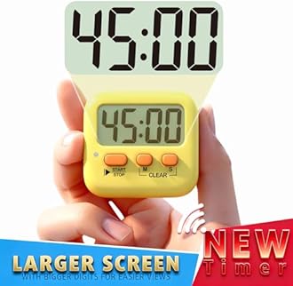 Antonki 2 Pack Digital Timer for Kids, Magnetic Countdown Kitchen Timers for Cooking, Egg, Classroom, Teacher, Exercise, Study, Oven - Battery Included