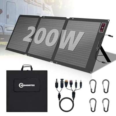 Voominhtec 200W Portable Solar Panel for Power ...