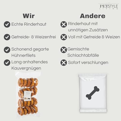 Petstyle Living Kauring mit Huhn - Hundesnack - 7,5cm - 20 Stück