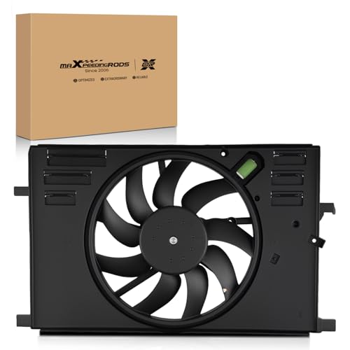 Image of maXpeedingrods Engine Radiator Cooling Fan Assembly for Jeep Renegade 2015-2018 for Ram ProMaster City 2015-2018, for Fiat 500X 2016-2018 L4 2.4L, Replace # 68247205AA, 68360299AA