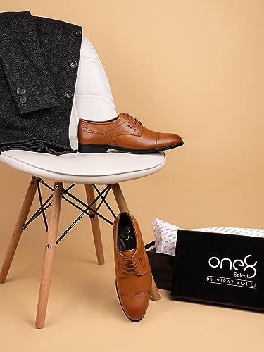 Image of ONE8 Select by Virat Kohli Men's Premium Leather Formal Lace-up Shoes