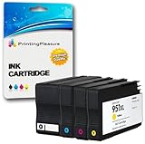 Fácil de instalar Printing Pleasure 4 Cartuchos de Tinta compatibles para HP Officejet Pro 8600 8600+ 8100 8610 8620 8630 8640 8660 251dw 276dw  Reemplazo para HP 950XL 951XL (CN045AN CN046AN CN047AN CN048AN)