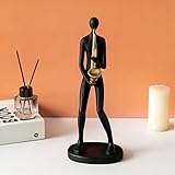 ArTown Modern Sculptures Home Decor - Resin Black Saxophone Musician Statues for Home Living Room Shelf Desk Office Decor,Housewarming Gifts