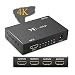 HDMI Splitter, Yuangao 1 in 4 out Hdmi Splitter Adapter Support 4Kx2K 3D 1080P Hdmi Switch Signal Distributor With Metal Box HD Amplifier With US Adapter For HDTV PC PS3/PS4 Xbox Blue-ray and more