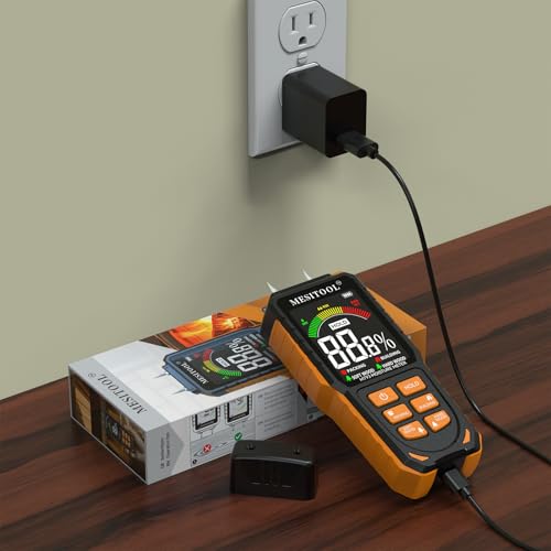 Misuratore Di Umidità Per Legno, Misuratore Di Umidità Per Legno, Legna Da Ardere, Muratura E Materiali Da Costruzione, Compatto Ed Ergonomico - 4