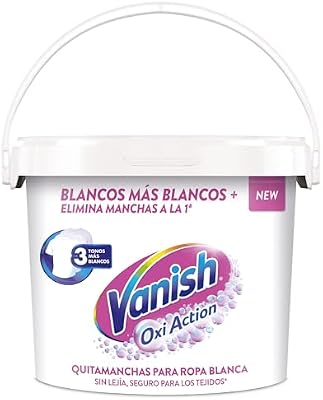 Vanish Oxi Action - Quitamanchas y Blanqueador para Ropa Blanca, en Polvo, Sin Lejía, 2.4 kg