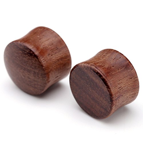 PiercingJ Holz Plug Set 5 Paare 10-20mm Double Flared Sattel Tunnel Plugs Ohrstecker Ohrpiercing Klassisch Hohl Dreamcatcher Traumfänger Baum des Lebens Hohl Baum des Lebens Vintage Unisex Braun